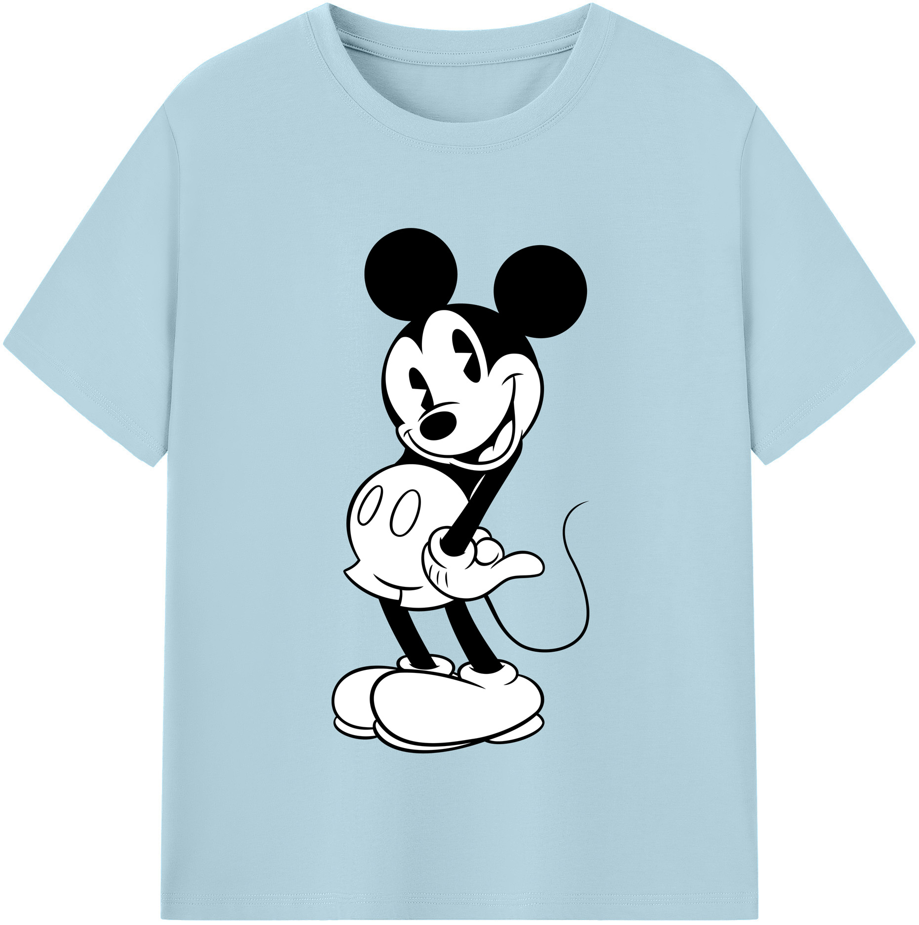 （画像用） ミッキーマウス Mickey Mouse 綿100％半袖Tシャツ（フロントプリント）